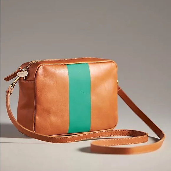 Clare V. Handbags - Clare V. Midi Sac Bag Green and Tan Color